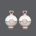 30g Empty Plastic Luxurious Cosmetic Frosted pink Heart Shaped Elegant Jar Container Cream Pot for Skin Care