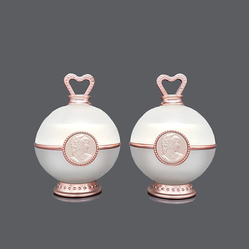 30g Empty Plastic Luxurious Cosmetic Frosted pink Heart Shaped Elegant Jar Container Cream Pot for Skin Care