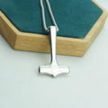 Vintage Simple Stainless Steel Thor Hammer Pendant Necklace Men Personalized Punk Jewelry