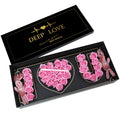 Customized Rectangle Valentine's Mother's Day Flower Gift Packaging Box Exquisite Black Cardboard I Love You Rose Flower Box