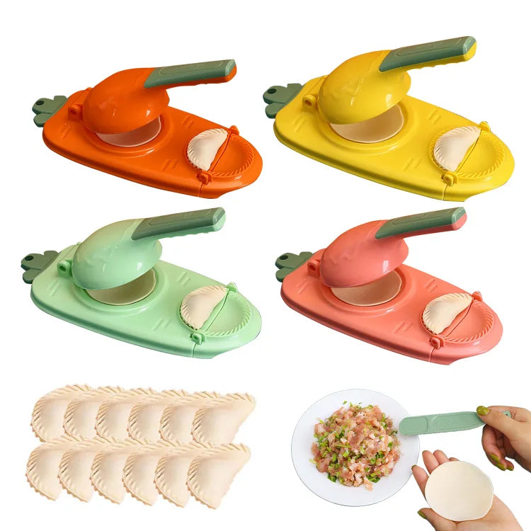 Kitchen Gadgets New Year Tool DIY Plastic Machine Manual 2 in 1 Dumpling Making Machine Dumpling Maker Molds Dumpling Machine