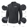 OEM ODM High Quality Polyester Sweatwear Polar Fleece Pullover Casual Long Sleeve Thermal Shirt Men With Half Zipper