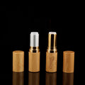 Natural Bamboo Lipstick Balm Tube Aluminum Tube 5ml Empty Refillable Lipstick Container Lip Tubes Holder for Cosmetic Lip Gloss