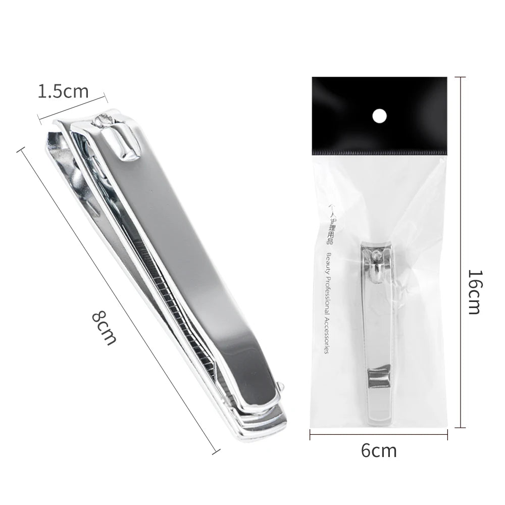 Professional Carbon Steel Silver  Fingernail  Clippers Big Nail Cutter With Nail File for Nail Salons