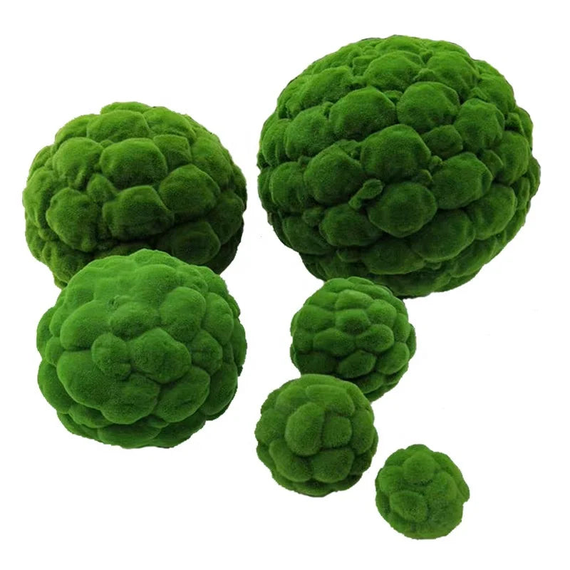 Micro Landscape Decoration Grass Rock Ball Artificial Moss Ball for Indoor Window Display