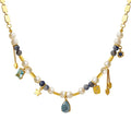 French Multi Material Necklace Natural Stone Freshwater Pearl Necklace