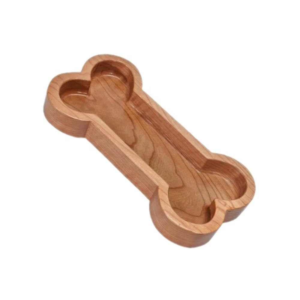 Pafu Nordic Wood Tray Custom Snack Tray Dog Bone Serving Plate Gift for Pet Owner Wooden Serving Tray
