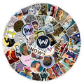 50Pcs US TV Westworld Stickers Decorative Label for Luggage Laptop Guitar Notebook Skateboard Vinyl Waterproof Sticker
