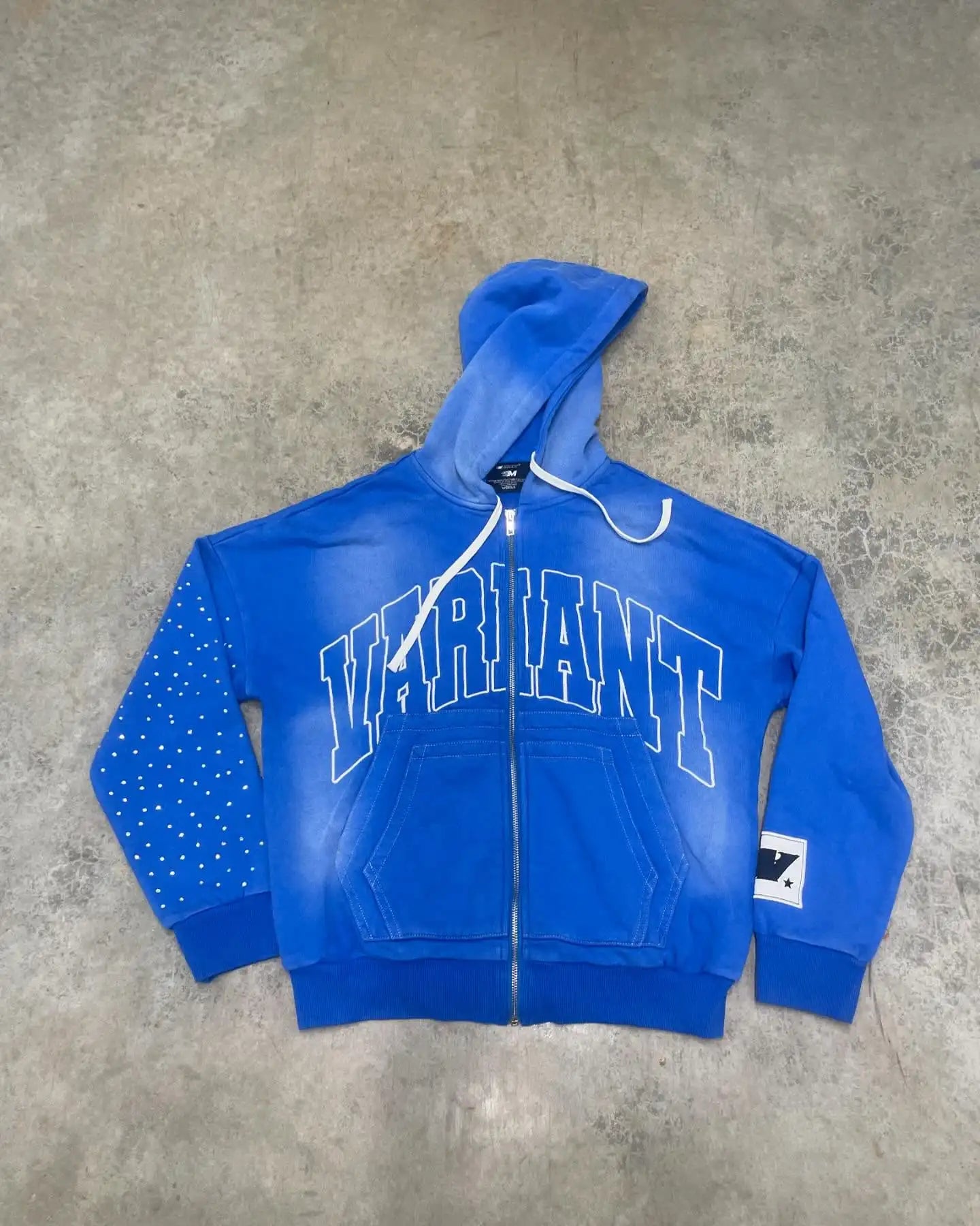OEM Vintage Acid Wash  Hoodie  Sun Faded DTG Printing logo Rhinestone Zip up Mens  Cotton Heavyweight Streetwear Distressed