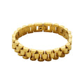 High End 18K PVD Gold Plated Watch Chain Bracelet for Women Stainless Steel Jewelry