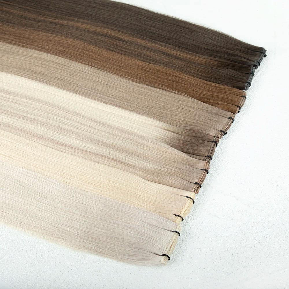 LeShine Popular Light Color Cabello Humano Double Drawn Virgin Remy Cuticle Aligned Genius Weft