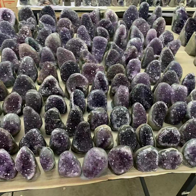 Wholesale Natural Brazil Rock Amethyst Geode Cluster Healing Rough Amethyst Cluster Raw Stone for Decoration