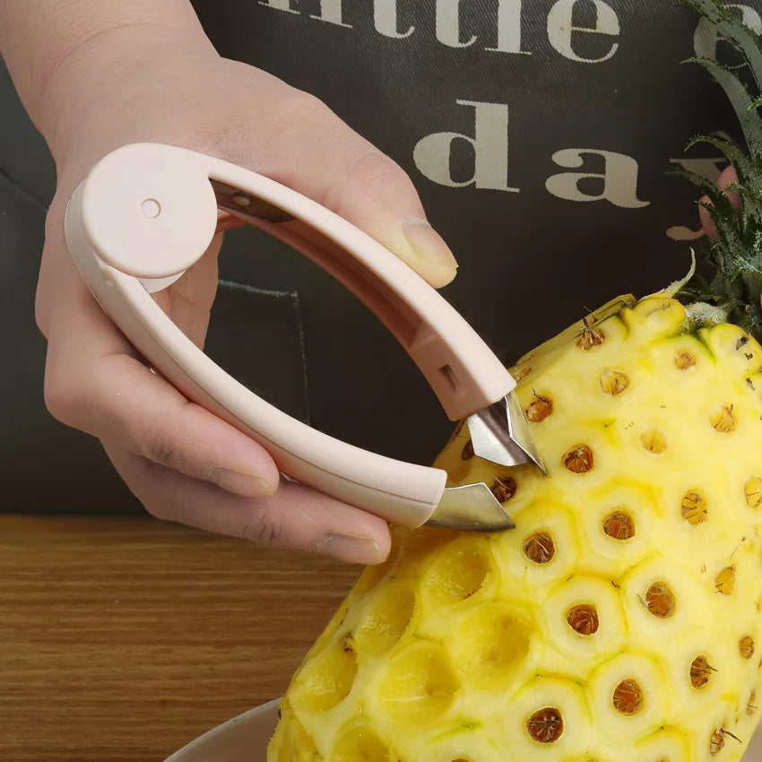 Household Multi-functional Fruit Vegetable Core Remover Tool Stainless Steel Pineapple Clip Eye Remover Pointed Strawberry Clip