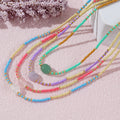 Go2boho Minimalist Fashion  Long String Multi Gravel and Beaded bohemian Necklaces for Women Colorful Lovely Jewelry Teen Gift