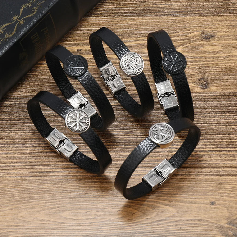 Simple Classic Men's Stainless Steel Charm Bracelet for Anniversary