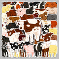 50PCS Factory Hot Gift Stickers Decorated with Waterproof Seamless Self-adhesive Cow Stickers