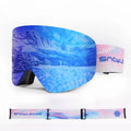 Hot Selling Custom Logo Frameless 197B Ski Goggles Wholesale Anti-Fog Sports Eyewear for Snow Sports Fashionable Magnetic Ski