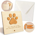 Wholesale Pet Loss Comfort Wood Postcard Creative Engraving Wooden Cards for Sympathy Gift