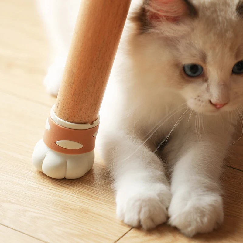 SHIMOYAMA 4 Cute Lovely Design Cat Claw Shape Floor Protectors Protecting Furniture Legs Feet  Anti-Slip Table Leg Cover