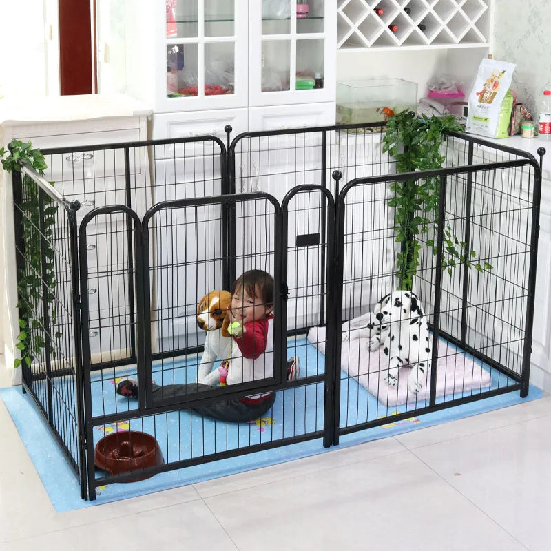 Manufacturers 5 Sizes Medium Large Dog Fence Square Tube Multifunctional Dog Outdoor Play Pen Pet Cages