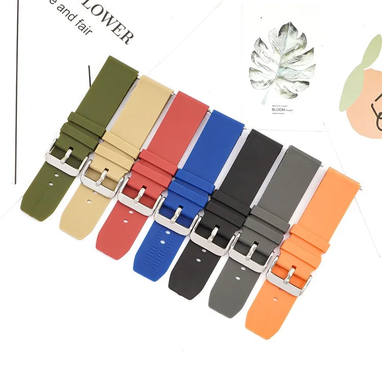 Custom Colors Quick Release Silicone Strap Comfortable Rubber Watch Strap 22mm Replace Watchband Fit for Huawei Watch GT2 / GT2e