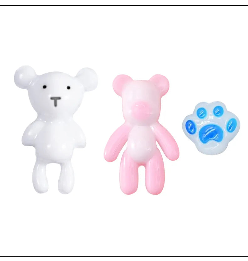 HY 7 Pack 3D Bear Paw Epoxy Resin Silicone Molds for Casting Candy Fondant Cake Craft DIY Decoration
