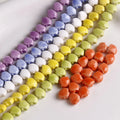 Mini 12*10mm Colorful 3d Shell Loose Beaded Charm Handmade Graffiti Ceramics Clay Beaded for DIY Making Jewelry Accessories
