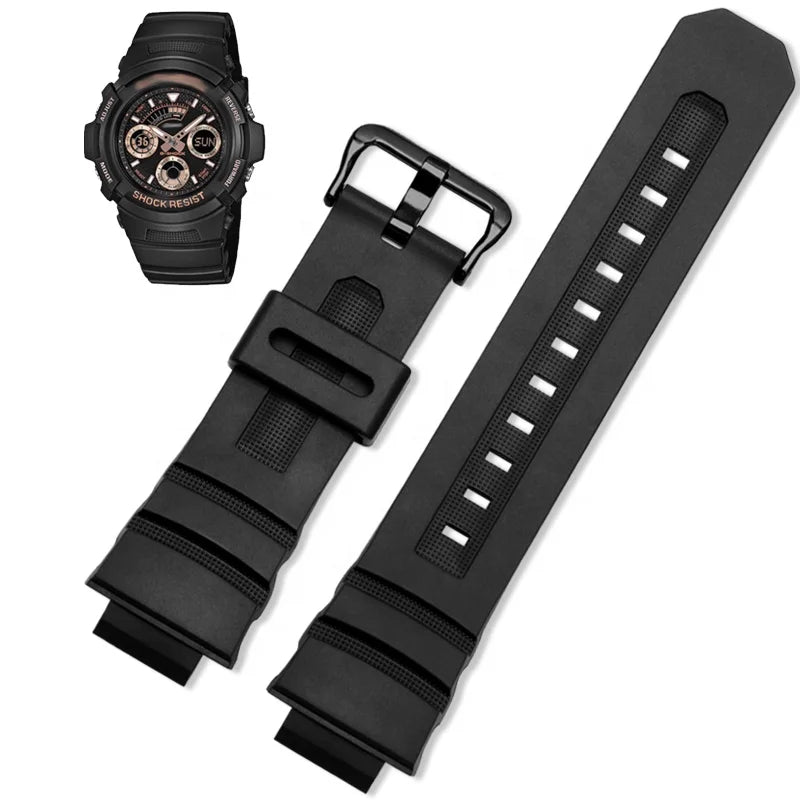 High Grade Rubber Watch Band for  AW-591/590/5230/282B AWG-M100/101 G-7700/7710 Replacement Bracelet Wrist Strap