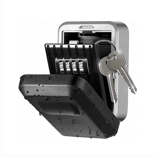 OEM Outdoor Key Lock Box Wall Mounted 4 Digit Combination Password Key Storage Lock Case with Waterproof Case Key Safe Box