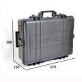China Customized PP Material Trolley Flight Case with Two Wheels IP67 Rated Black Color Protect Instrument Model HT9065T