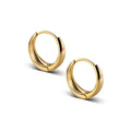 Daidan Gold Plated Hoop Earrings 18K High Polished Plain Silver Woman Clip on Hoop Wide Hoop Huggies Earrings
