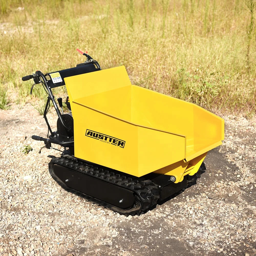 AUSTTER 500KG Agricultural Machinery Gasoline Power Hydraulic Mini Dumper Crawler Wheel Barrow With 500kgs Capacity