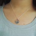 Good Quality Camping Jewelry Outdoor Jewelry Gifts Lovely Round Pendant Pine Tree Necklace Under the Mountain