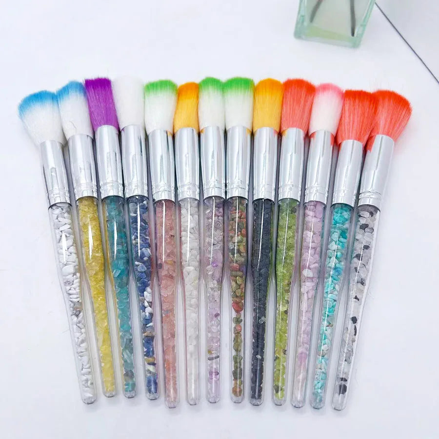 Hot Selling Wholesale Make up Brushes Custom Crystal Chips Makeup Cosmetic Brush Set