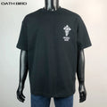 100% Cotton 300gsm Oversized Dropped Shoulder Heavyweight T Shirt Custom Screen Printing Logo Men's Hip Hop Streetwear TShirts
