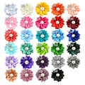 4cm Handmade Garment Flowers  Artificial Decorative Handmade Crystal Chiffon Fabric Flower for Garment Hairband Clothing
