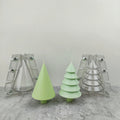 B-7017 Christmas Tree Plastic Candle Mold Acrylic Wax Pouring Tools INS Style Five Layer Cone Christmas Tree Scented Candle
