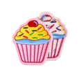 Custom Size Girl's Clothes Embroidered Patches Sew-On Cupcake Felt Badges Garment Accessories Parches Bordado