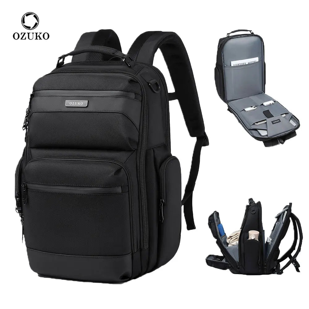 Ozuko 9770 Laptop Backpack  Function High Quality Daypack for Men Business Commute Trip Travel Laptop 15.6inch TSA Backpack
