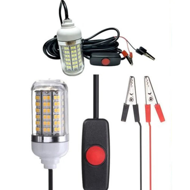 12v Deep Fishing Lights Led 100w Underwater Bait Fish Finder Lamp Attracting Night Fishing Lure Lights
