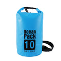 Custom Logo 10L Lightweight Ocean Pack Waterproof Dry Bag Backpack with Roll Top for Beach Promotion