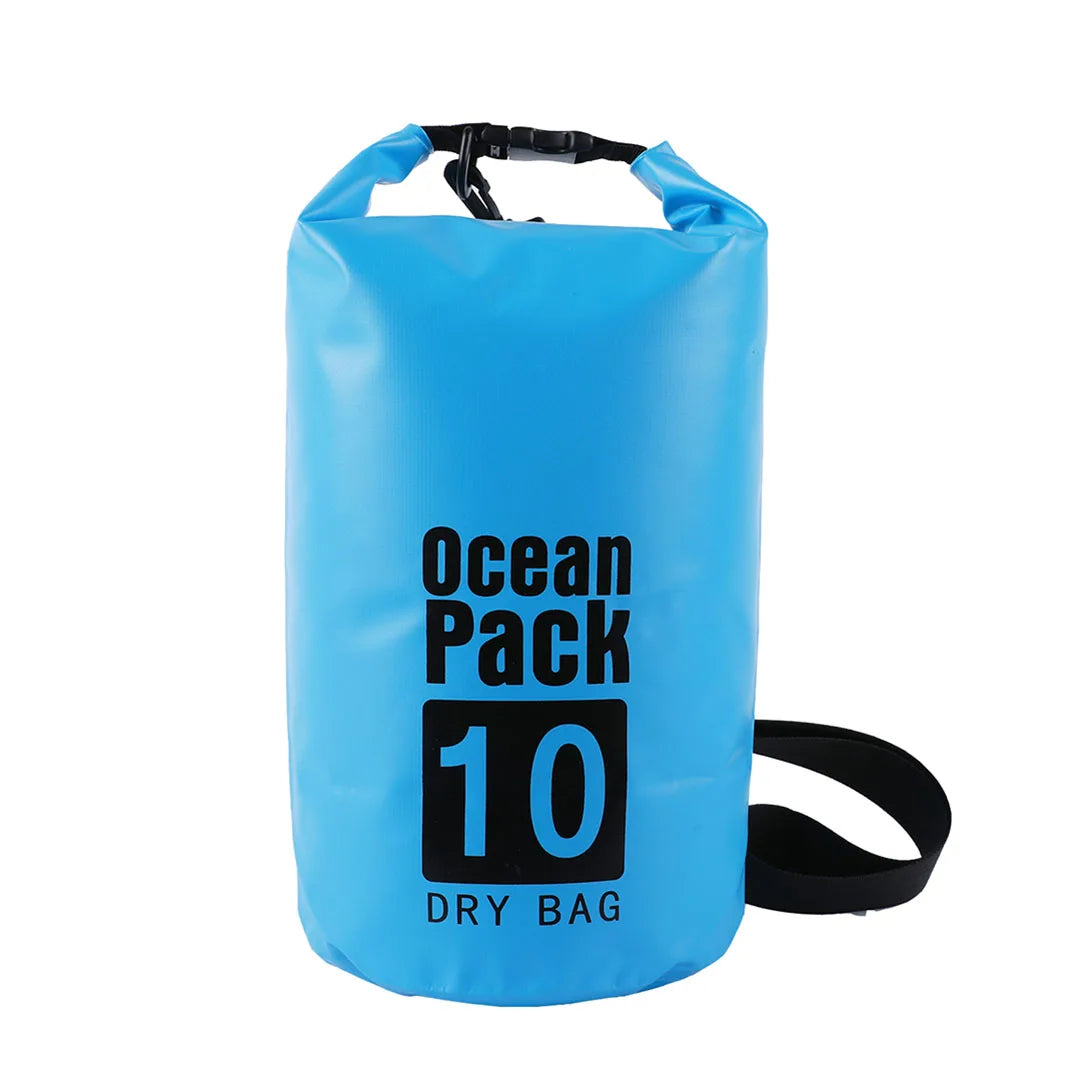 Custom Logo 10L Lightweight Ocean Pack Waterproof Dry Bag Backpack with Roll Top for Beach Promotion