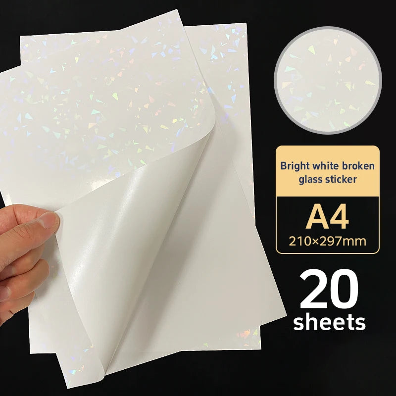 Waterproof A4 Vinyl Self-Adhesive Photo Paper Sticker PET Glossy DIY Crafts Custom Heat-Resistant Vinyl Sticker