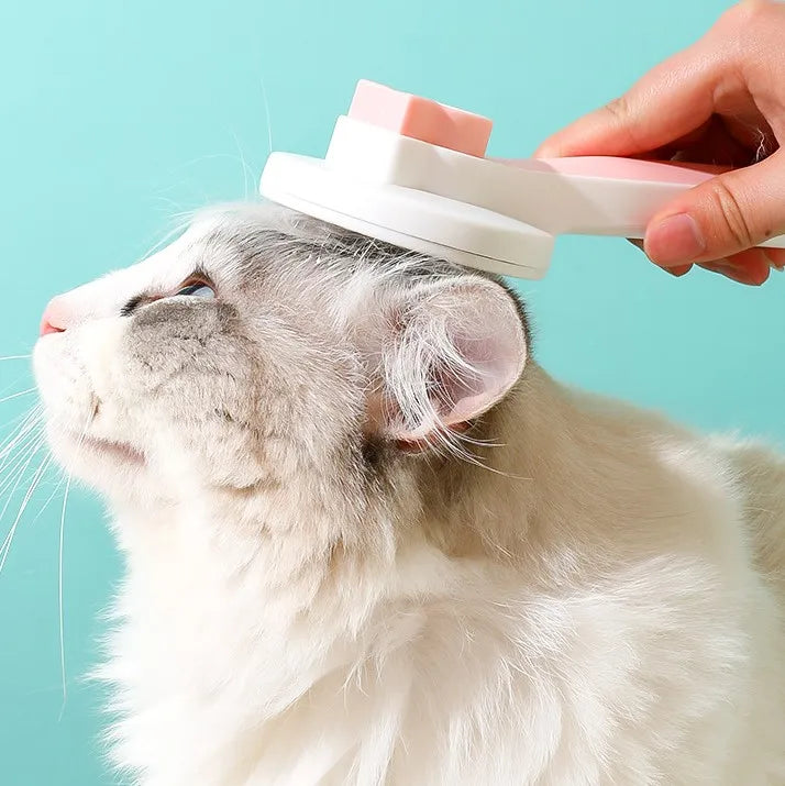 New Wholesale Double Color Cat Ear Shape Cleaning Comb for Remove Cat Floating Hair Pet Cleaning Comb