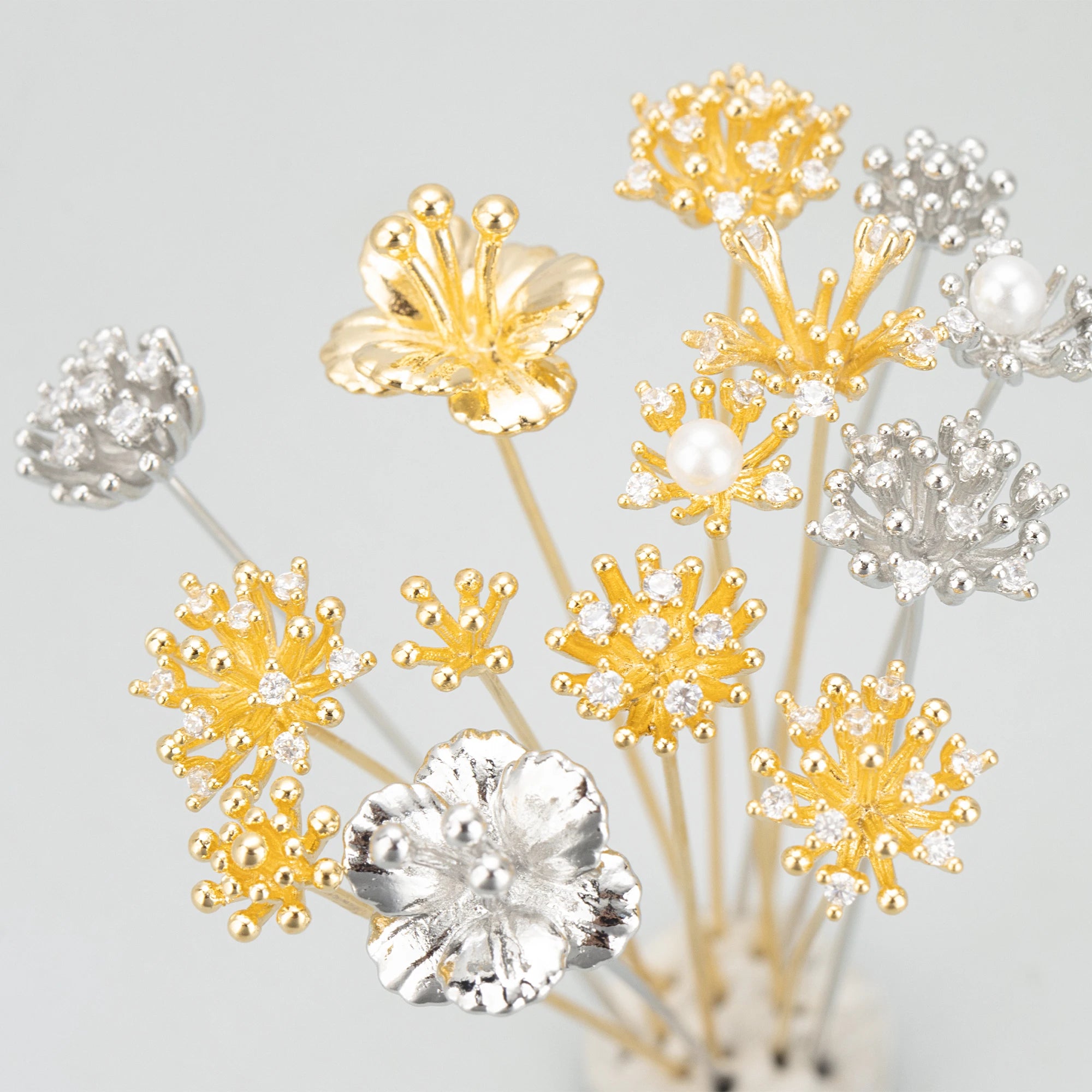 MG26 10pcs/lot 18k Gold Rhodium Plated Copper Connectors Head Pins DIY Earrings Making Findings Wholesale Jewelry Bag