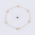 2024 Fashion 5 Stones Chain Link 10k 14k 18k Gold Bracelet 3 mm Round Cut DEF VS Loose Lab Grown Diamond Bracelet Jewelry