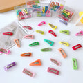 3.5cm 1.35 Inch  Mini Tear Drop Filigree Plastic Hair Clips Rectangle Kids Hairpins Sets Triangle Snap Clip 10PCS/box