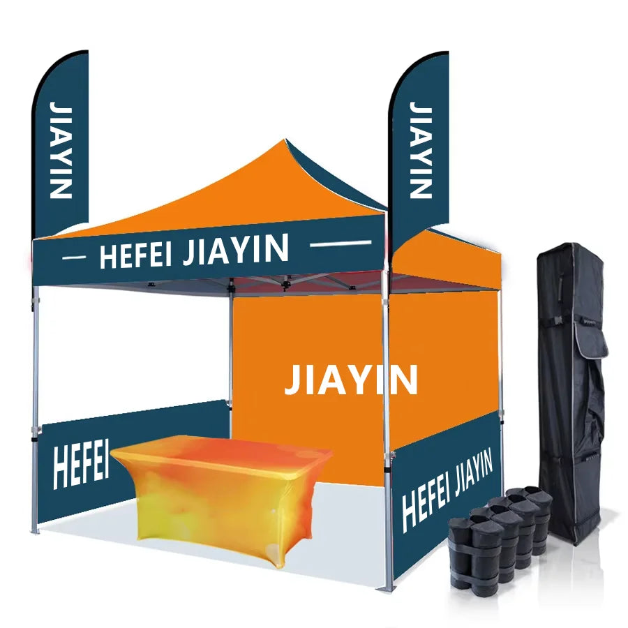 Heavy Duty Hexagon Aluminum Pop up Canopy Tent 10x10ft Waterproof UV-Resistant Oxford Fabric Canopy for Outdoor Events