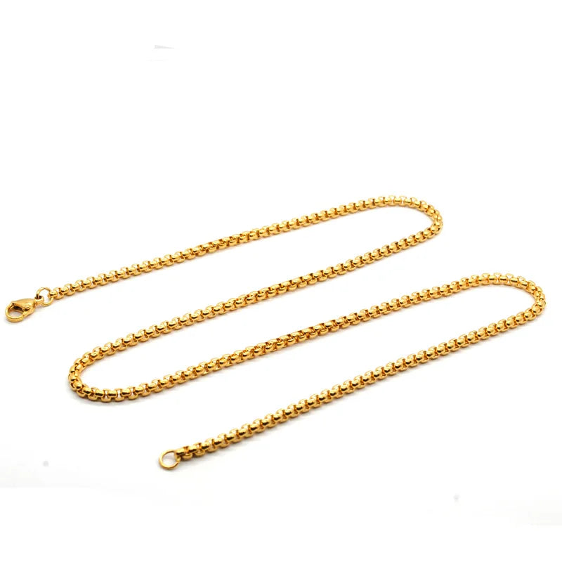 Wholesale Stainless Steel Men Necklace Jewelry Stainless Steel DIY Chain Box Chain