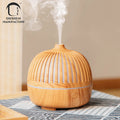 Wholesale 180ml Desktop Essential Oil Air Humidifier for Hotels 7 LED Night Lights Wooden Grain Design Battery 1-Year Indoor Use
